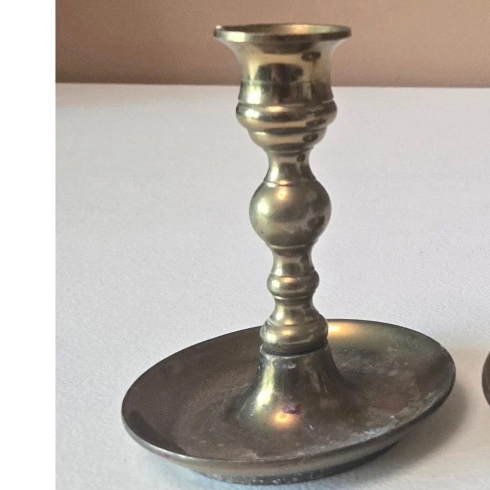 Vintage Brass Candlestick Holder 5